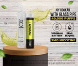 Joy Hookah 40k Puffs (2 pcs with Glass Pipe) Combo  Disposable Vapes