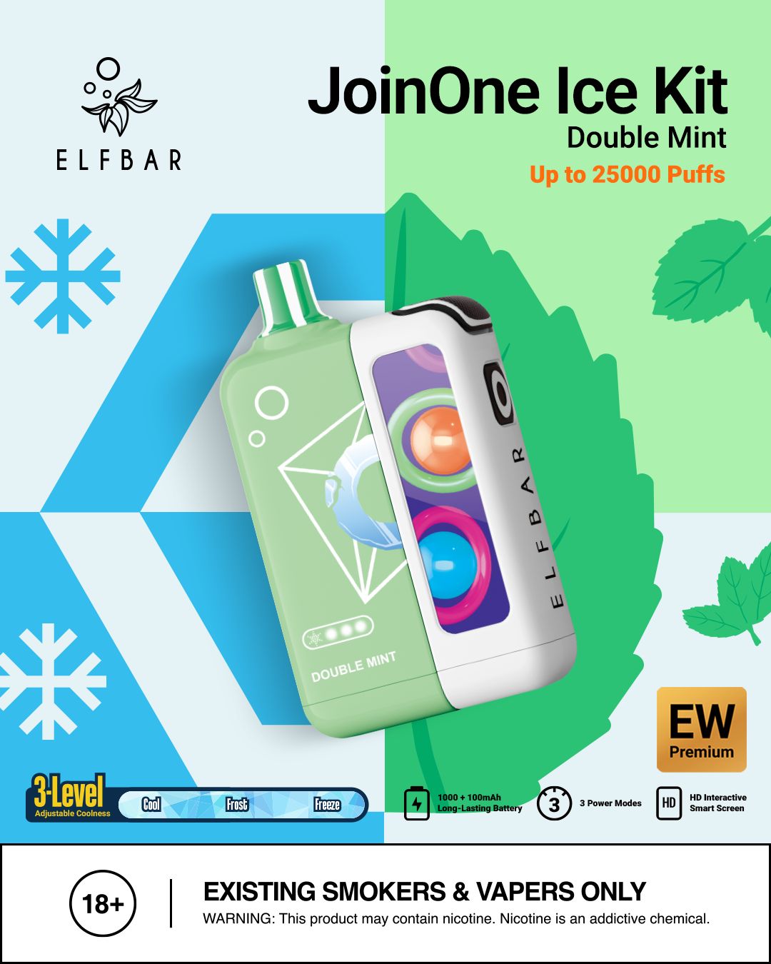 Elf Bar JoinOne Ice 25000 Puffs Disposable Vape