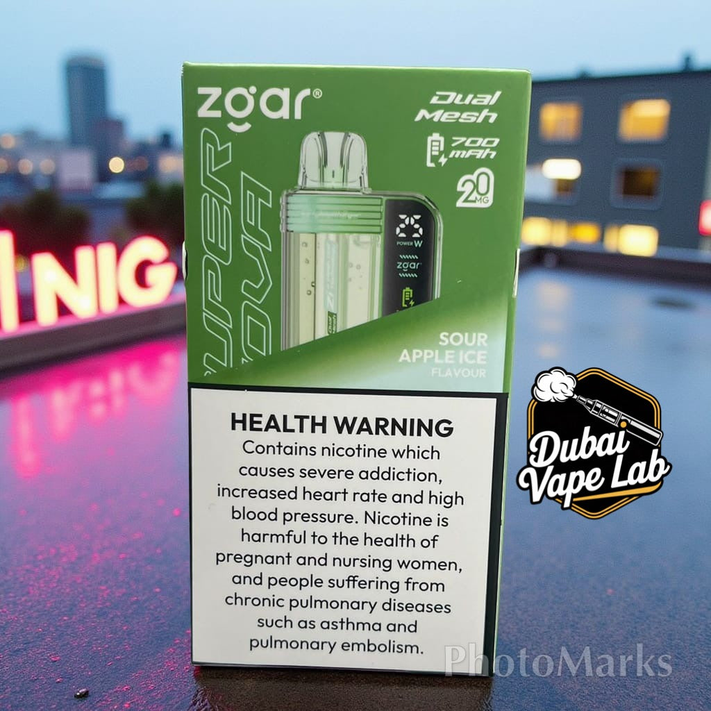 Buy Now ZGAR Supernova 30000 Puffs – 2%mg/18ml Disposable Vape in Dubai