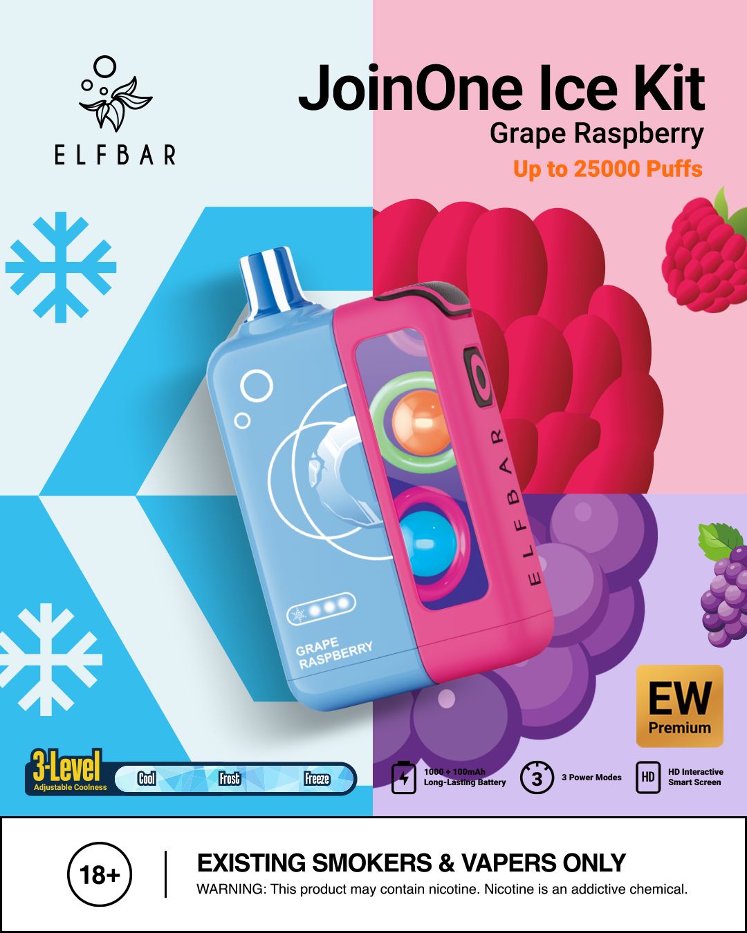 Elf Bar JoinOne Ice 25000 Puffs Disposable Vape