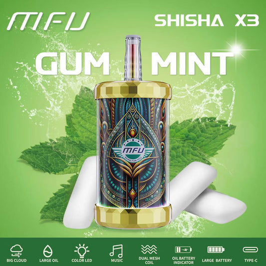 MFU SHISHA X3 Hookah 150,000 Puffs Disposable Vape