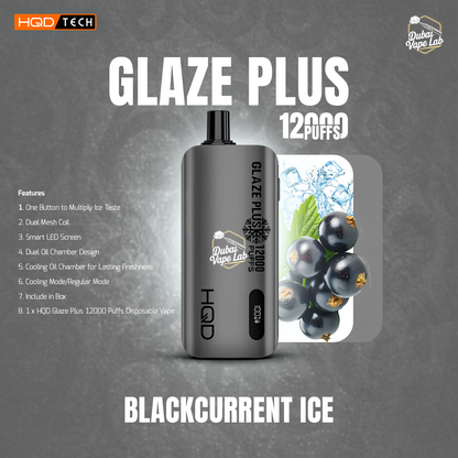 HQD Glaze Plus 12000 Puffs Disposable Vape 5% Nicotine. Dubai Vape Lab HQD Glaze Plus 12000 Puffs Disposable Vape 5% Nicotine. Dubai Vape Lab