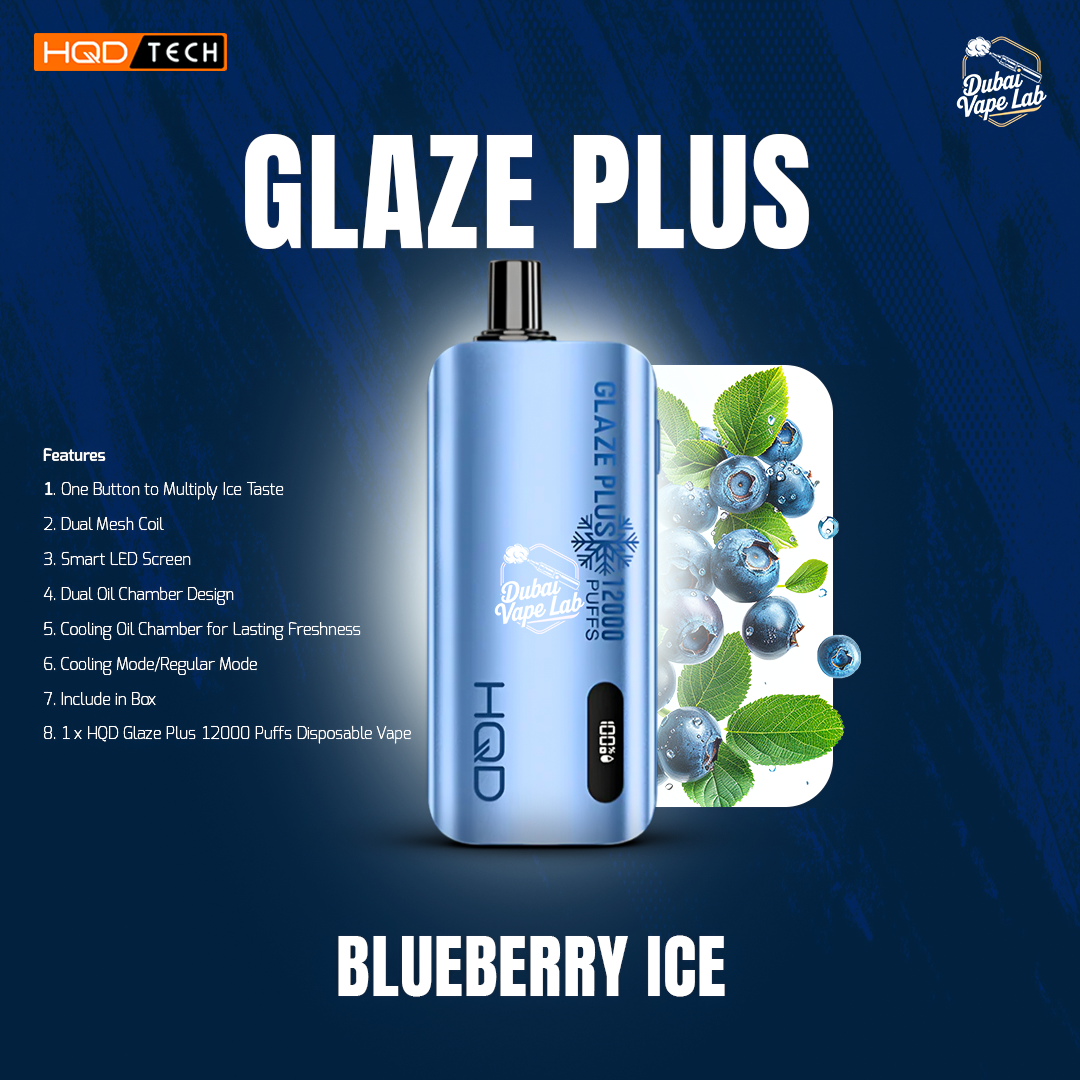 HQD Glaze Plus 12000 Puffs Disposable Vape