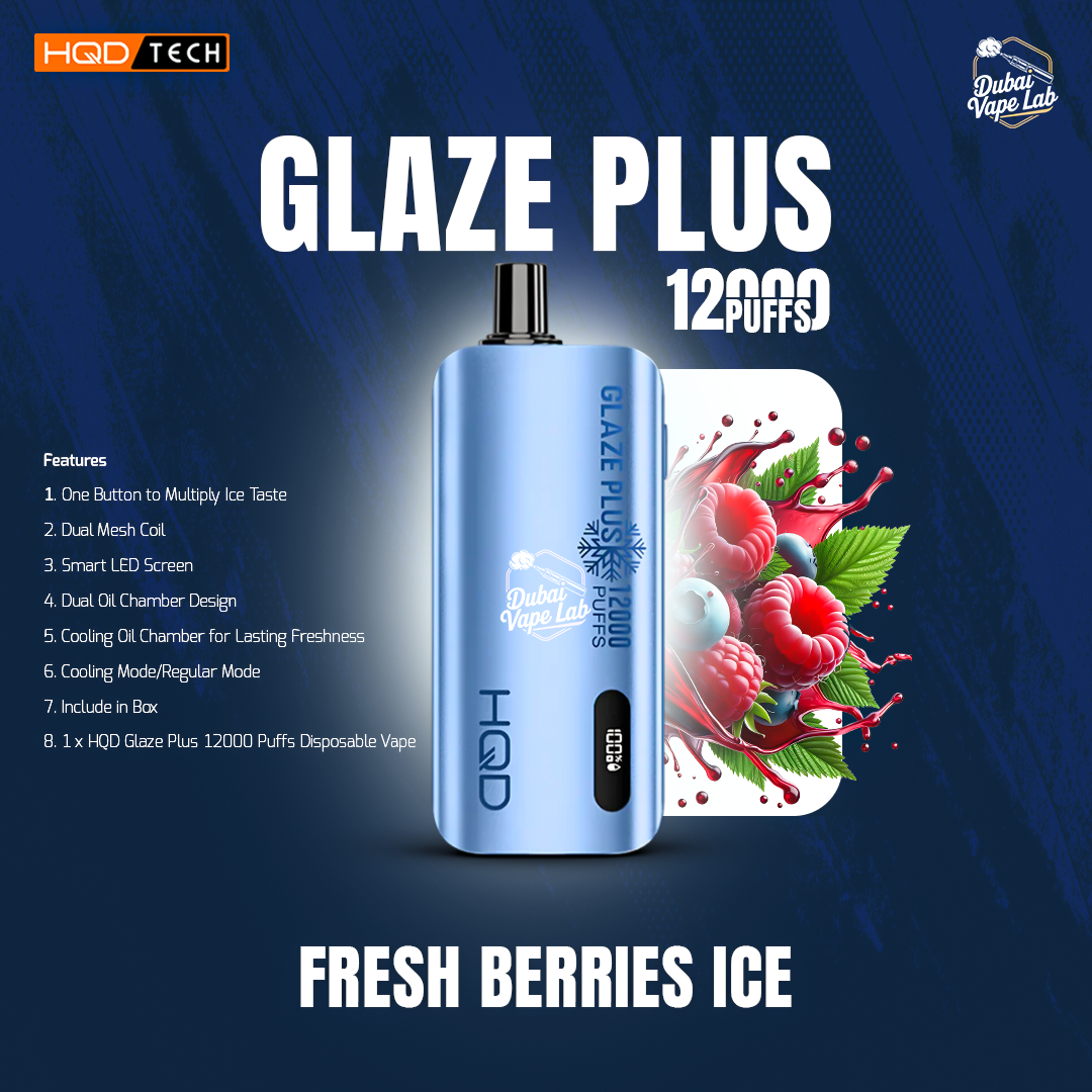 HQD Glaze Plus 12000 Puffs Disposable Vape