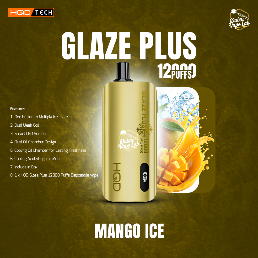 HQD Glaze Plus 12000 Puffs Disposable Vape