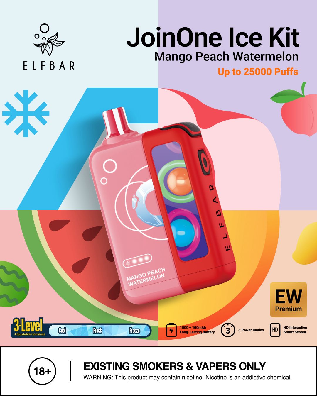 Elf Bar JoinOne Ice 25000 Puffs Disposable Vape
