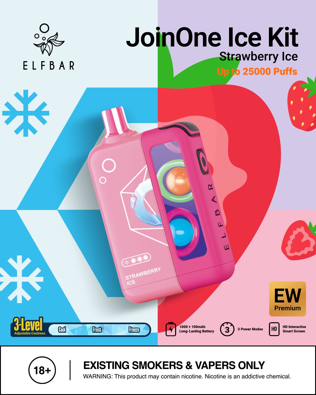 Elf Bar JoinOne Ice 25000 Puffs Disposable Vape