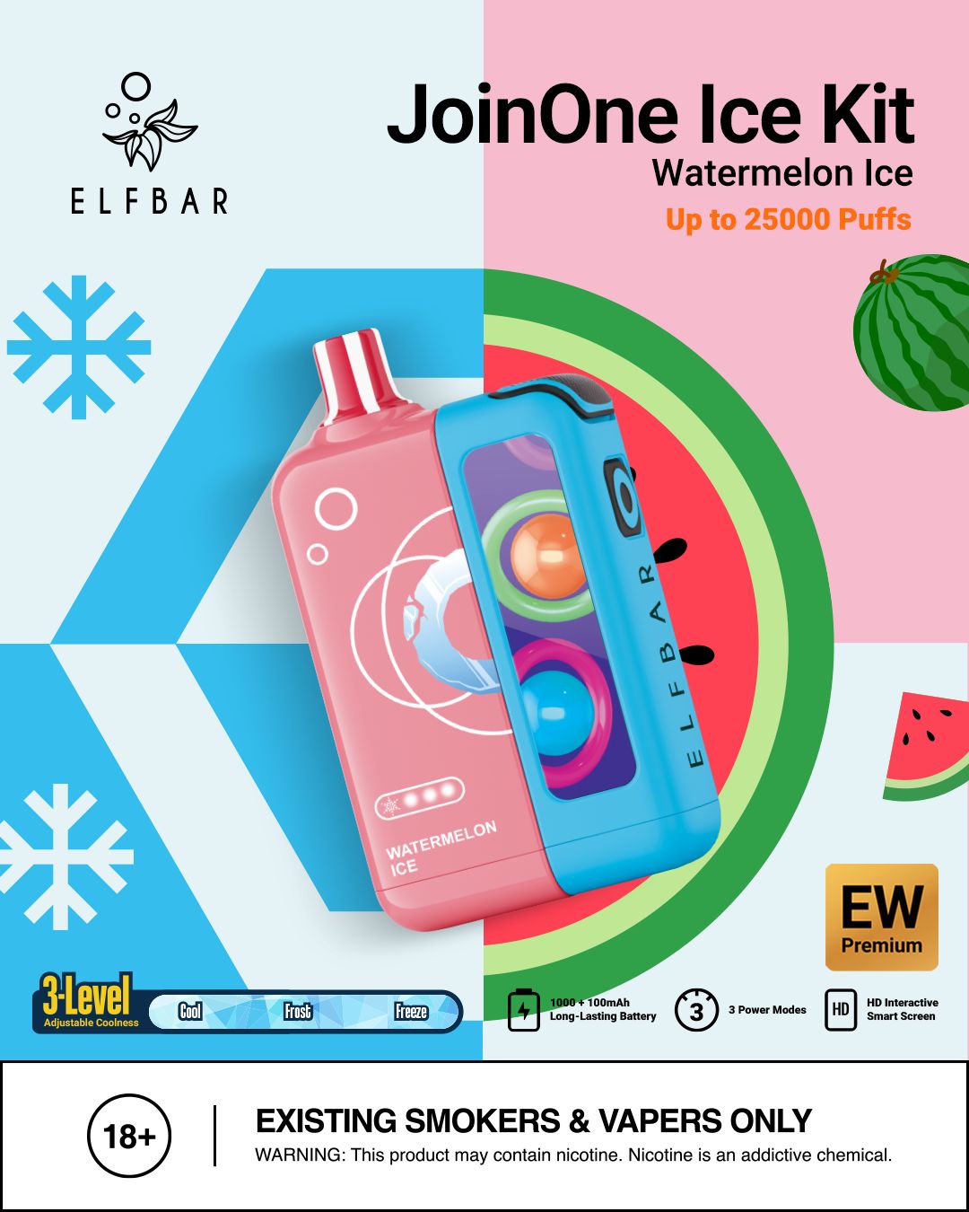 Elf Bar JoinOne Ice 25000 Puffs Disposable Vape