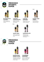 Ferocious Desserts & Thirsty Range Vape Juice