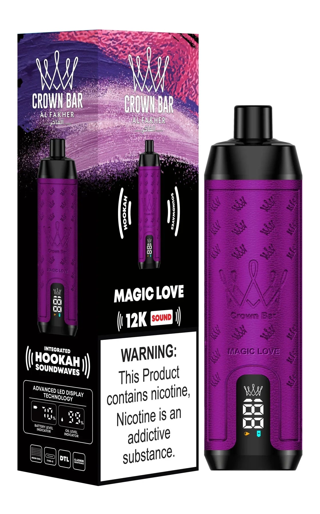 Al Fakher Crown Bar 12000 Puffs DLT Vape – Long-lasting Flavor & Rechargeable Convenience in Dubai, UAE