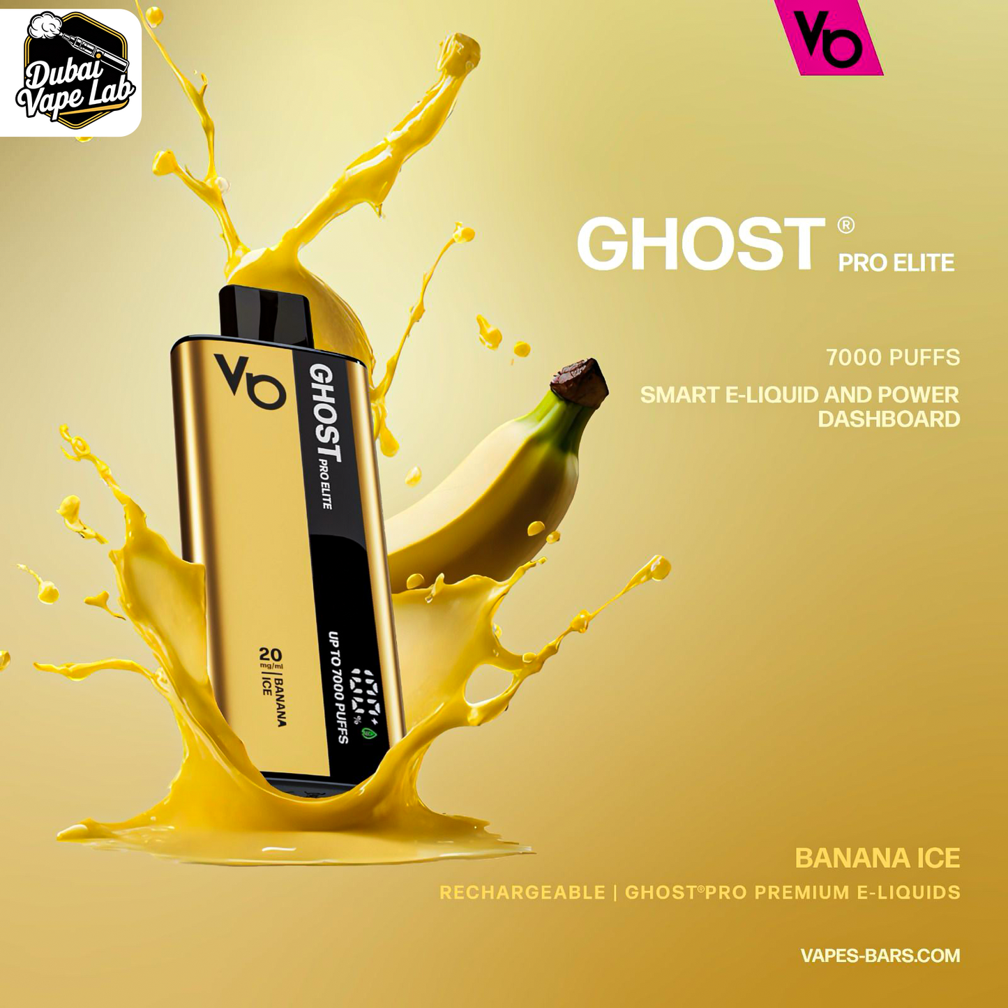 Vapes Bars Ghost Pro Elite 7000 Puffs Disposable Vape In Dubai, UAE