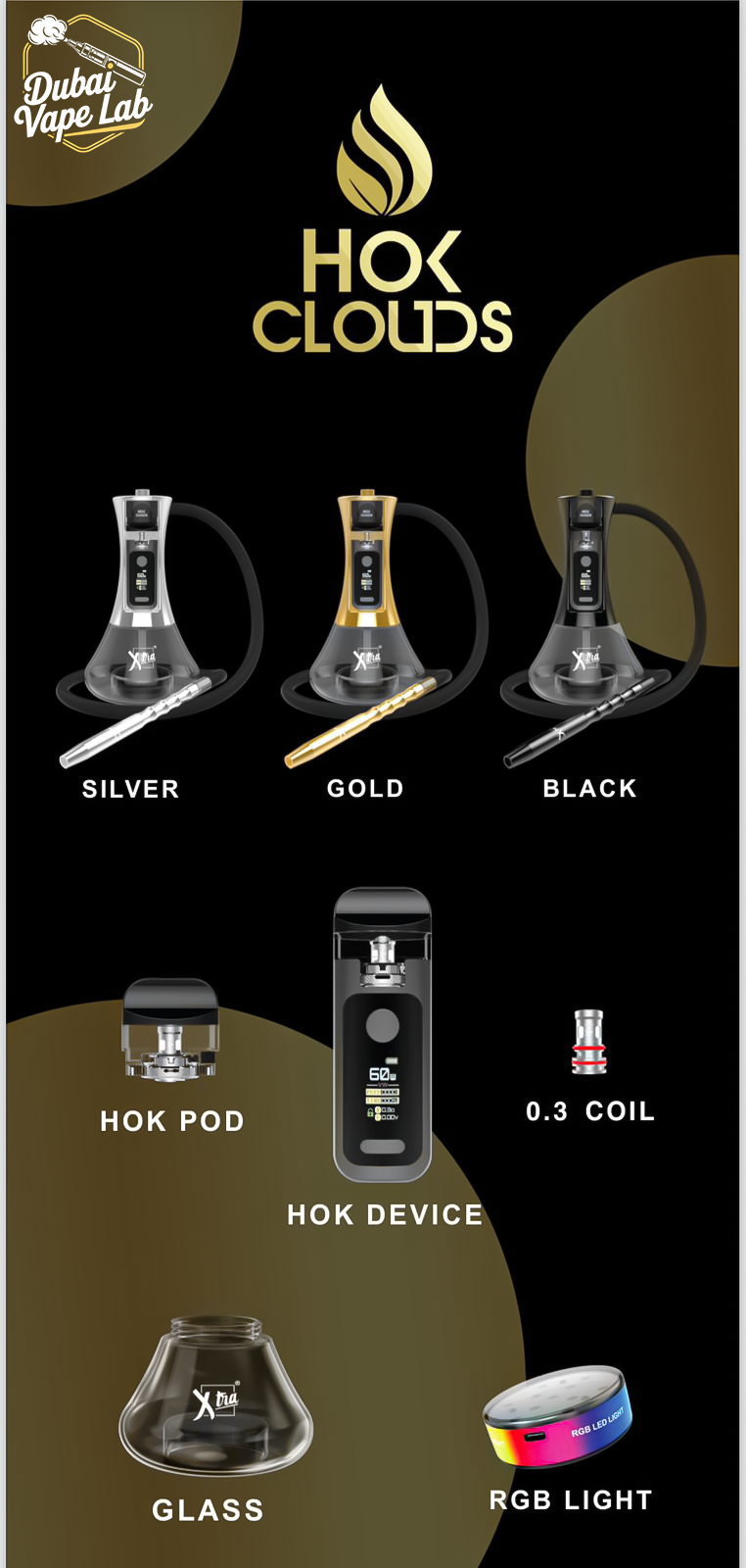 XTRA Hok Clouds E-Hookah Kit