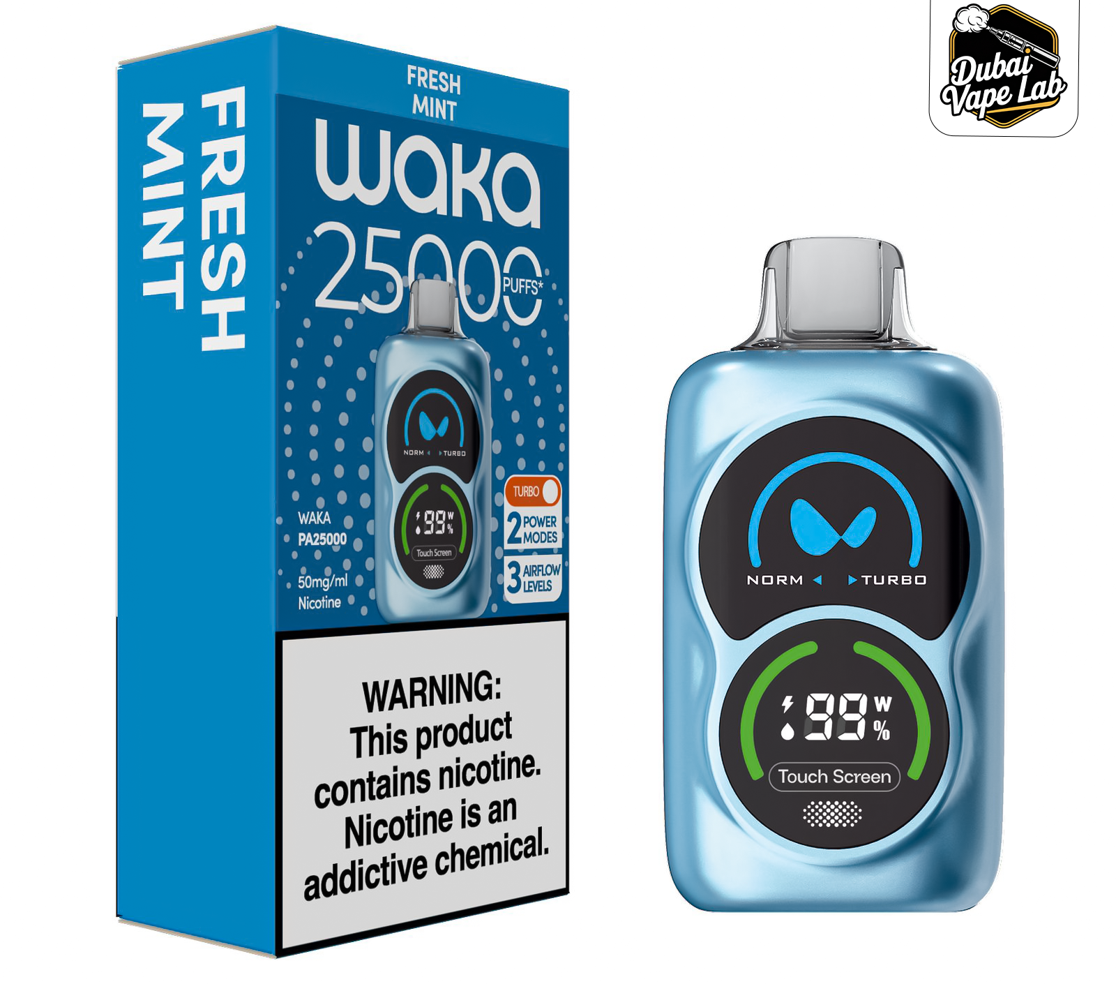 Waka PA25000 Vape 25K Puffs, Boost Mode, Rechargeable in Dubai. Dubai Vape Lab Waka PA25000 Vape 25K Puffs, Boost Mode, Rechargeable in Dubai. Dubai Vape Lab