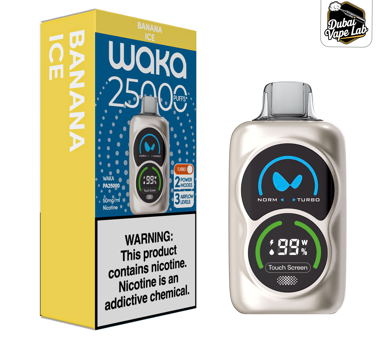 Waka PA25000 Vape  25K Puffs, Boost Mode, Rechargeable in Dubai.  Dubai  Vape Lab
